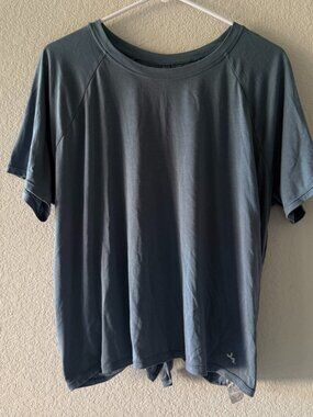 Athletic Short Sleeve Tie-Back Tee - Slate Blue